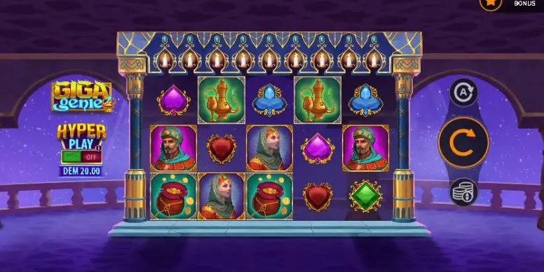 Zahrajte si arabský slot Giga Genie s funkcí Hyper Play v F1 Casino